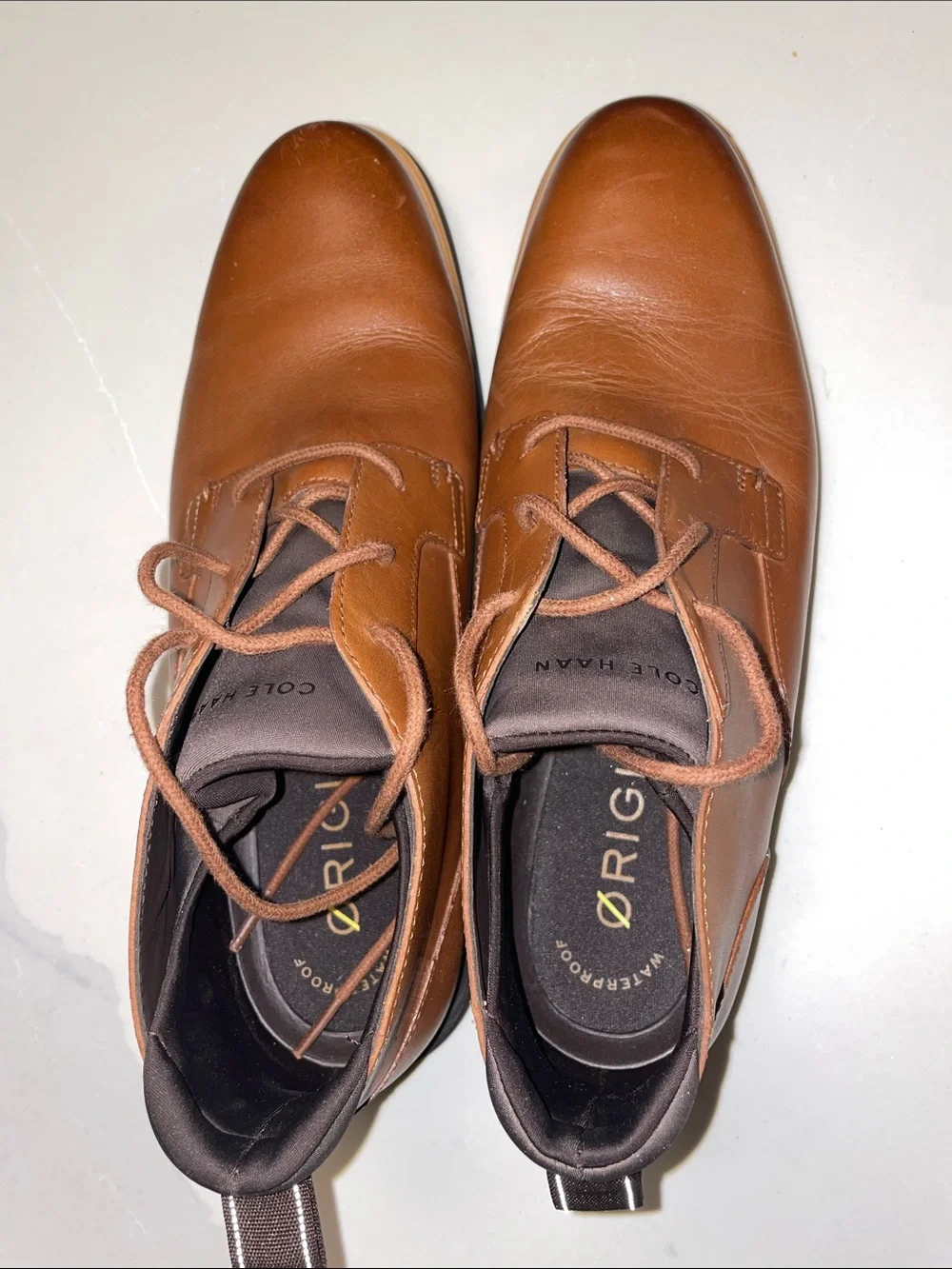 Cole Haan Brown Leather Chukka Boot with Gray Sole